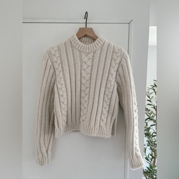 Ganni Cable Knit Alpaca Blend Sweater - Picture 3 of 7